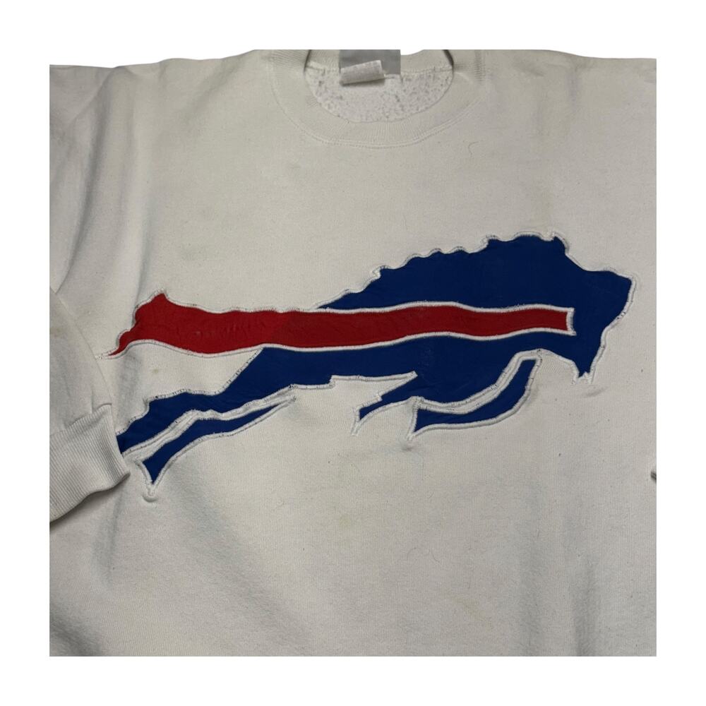 Vintage 90s Buffalo Bills Crewneck Sweatshirt XL Riders Made in USA - Picture 2 of 10